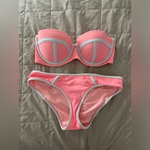 VS Swim Coral/Peach Push-up Bikini